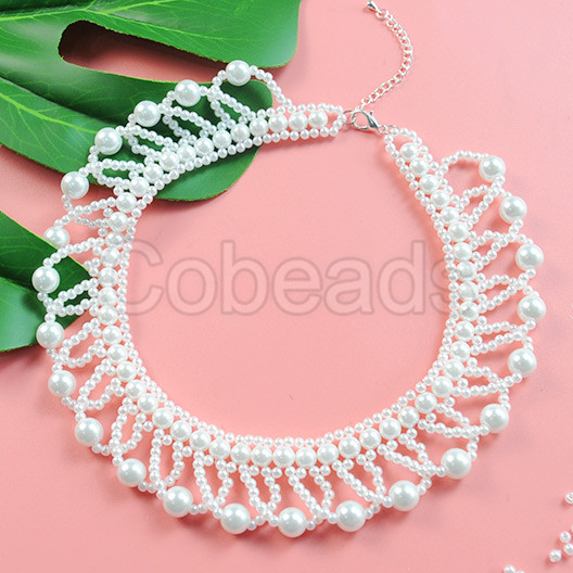 Beautiful Pearl Beaded Necklace