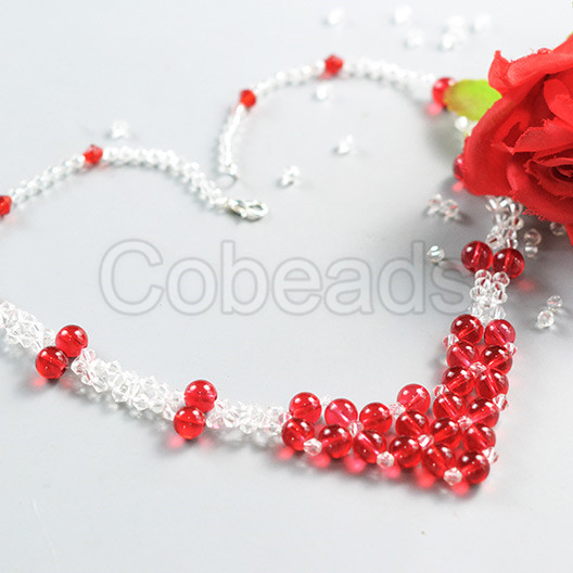 Crystal Beaded Love Necklace